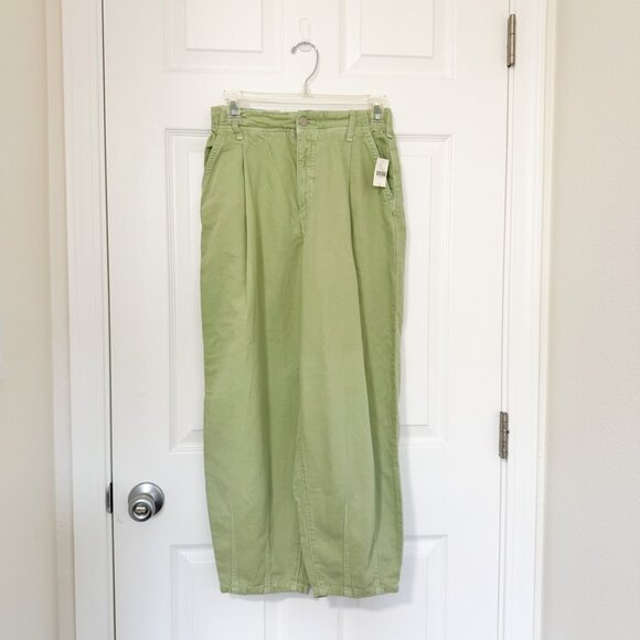 NEW ANTHROPOLOGIE PILCRO The Breaker Pull On Pants Jeans Sage Green Moss 26 - Picture 2 of 9
